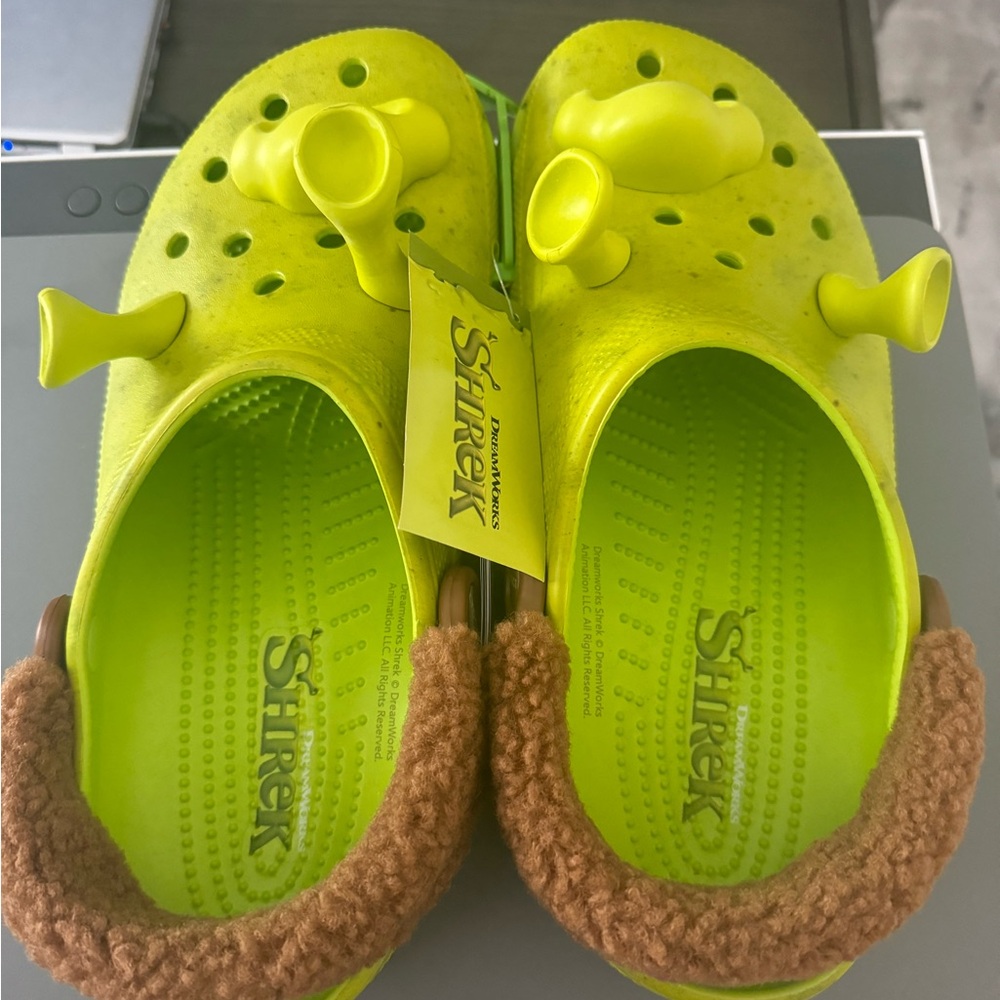 Crocs Shrek size 10W and 12M Brand new
